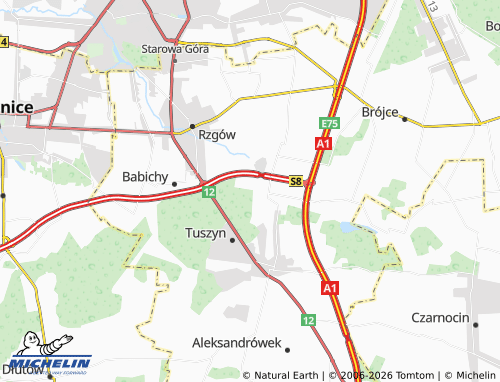 Mapa MICHELIN Modlica - ViaMichelin
