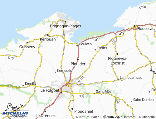 Mappa MICHELIN Plouider - ViaMichelin