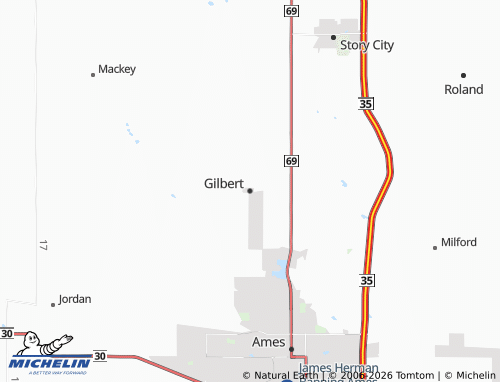 Mapa MICHELIN Gilbert - ViaMichelin