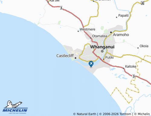 Mapa MICHELIN Castlecliff - ViaMichelin