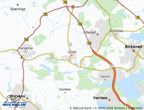 MICHELIN-Landkarte Lynge - ViaMichelin