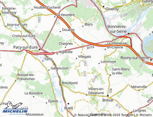 Mappa MICHELIN Villegats - ViaMichelin
