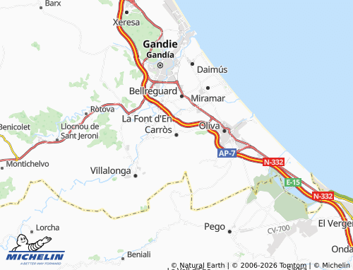 Kaart MICHELIN La Font d'En Carròs - ViaMichelin