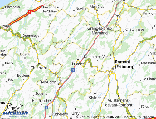Mapa MICHELIN Lucens - ViaMichelin