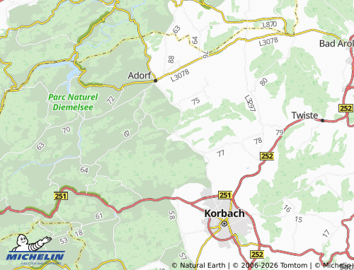 Kaart MICHELIN Flechtdorf - ViaMichelin