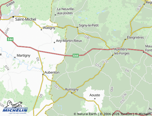 Mapa MICHELIN Auge - ViaMichelin