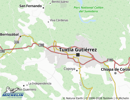 MICHELIN Villas Tziscao map - ViaMichelin