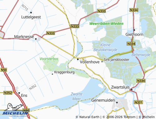 Carte MICHELIN Vollenhove - ViaMichelin