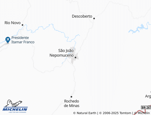 Carte MICHELIN São João Nepomuceno - ViaMichelin