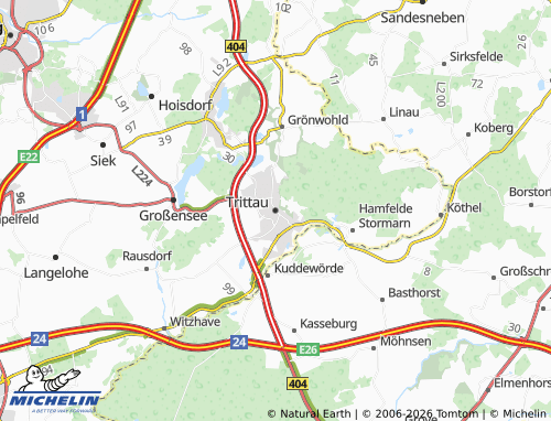 MICHELIN Trittau map - ViaMichelin
