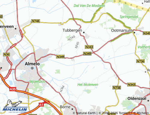 MICHELIN Albergen map - ViaMichelin