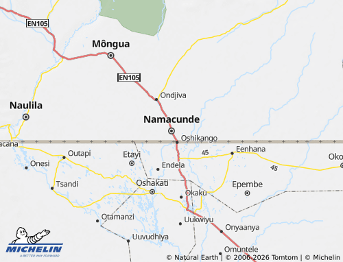 MICHELIN Namacunde map - ViaMichelin