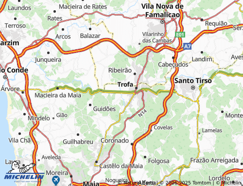 MICHELIN Bougado-Santiago map - ViaMichelin