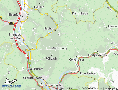Mappa MICHELIN Mönchberg - ViaMichelin