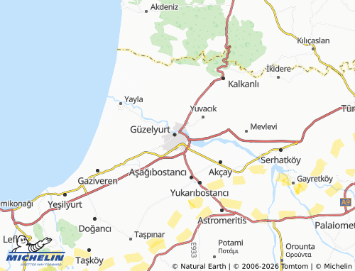 MICHELIN Lala Mustafa Paşa map - ViaMichelin
