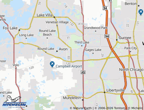Mappa MICHELIN Grayslake - ViaMichelin