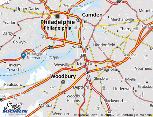 Mapa MICHELIN Brooklawn - ViaMichelin