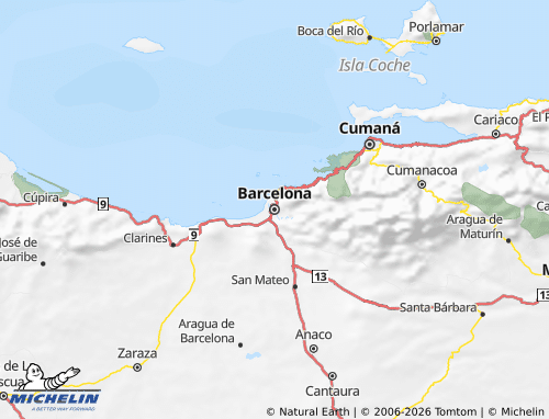 MICHELIN Anzoátegui map - ViaMichelin