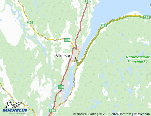 MICHELIN Vikersund map - ViaMichelin