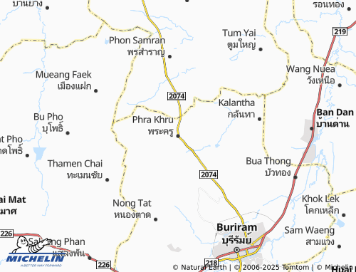 MICHELIN Phra Khru map - ViaMichelin