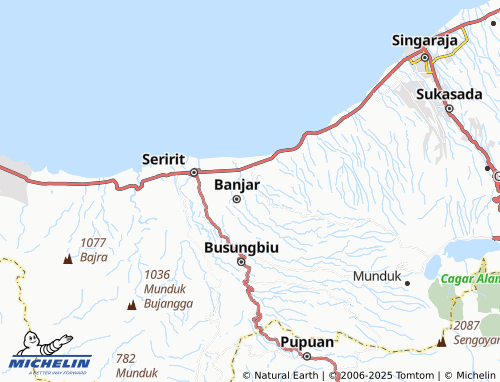 MICHELIN Banjar Tegeha map - ViaMichelin