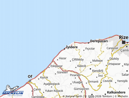 MICHELIN İyidere map - ViaMichelin