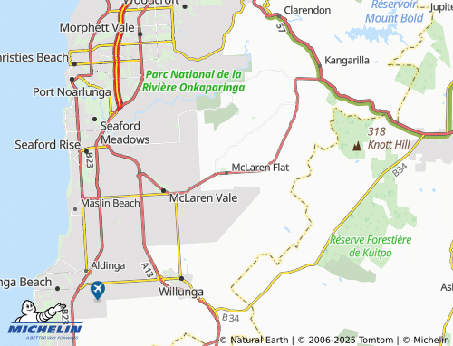 MICHELIN McLaren Flat map - ViaMichelin