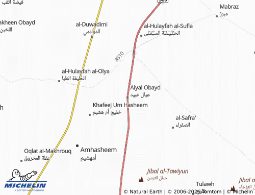MICHELIN-Landkarte Aiyal Obayd - ViaMichelin