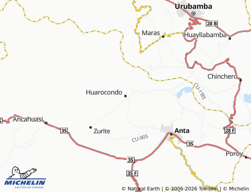 Mappa MICHELIN Huarocondo - ViaMichelin