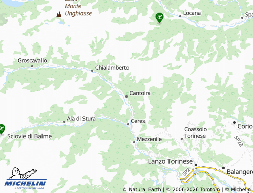 Mapa MICHELIN Cantoira - ViaMichelin