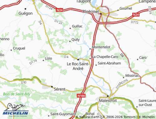 MICHELIN Le Roc-Saint-André map - ViaMichelin