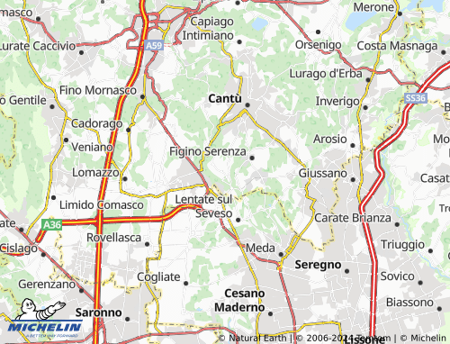 Mappa MICHELIN Carimate - ViaMichelin