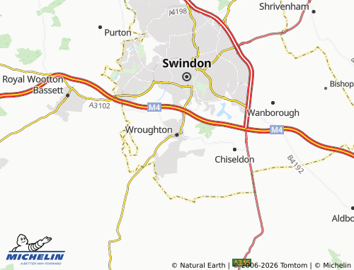 Carte MICHELIN Wroughton - ViaMichelin