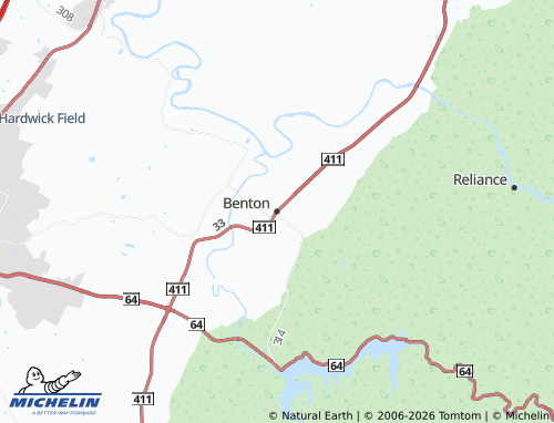 Kaart MICHELIN Benton - ViaMichelin
