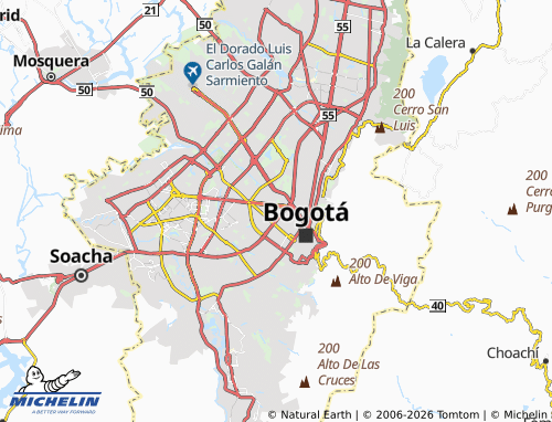 Mappa MICHELIN Cundinamarca - ViaMichelin