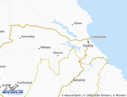 MICHELIN Aksicim map - ViaMichelin
