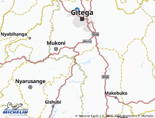 MICHELIN Gasenyi map - ViaMichelin
