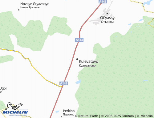 MICHELIN Kulevatovo map - ViaMichelin