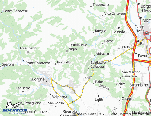 MICHELIN Campo Canavese map - ViaMichelin