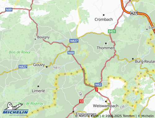 MICHELIN Deiffelt map - ViaMichelin
