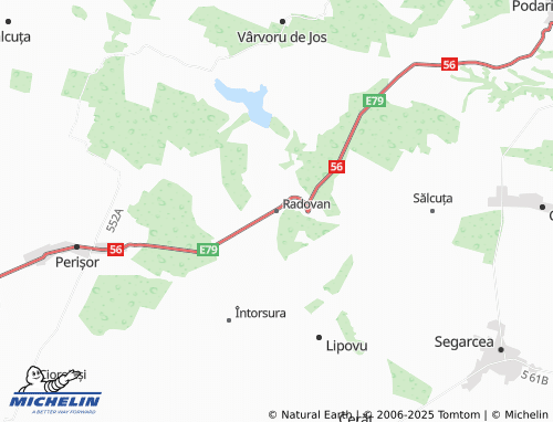 MICHELIN Radovan map - ViaMichelin