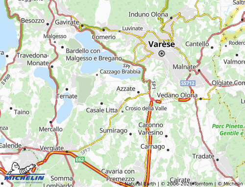 MICHELIN Daverio map - ViaMichelin