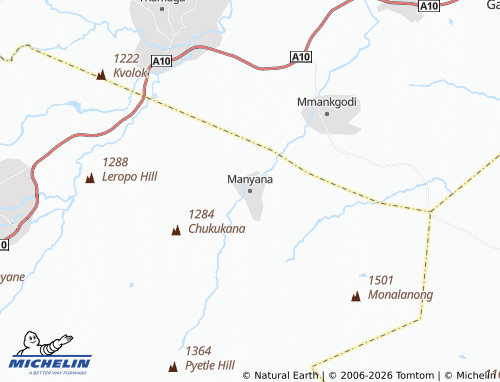 Mapa MICHELIN Manyana - ViaMichelin