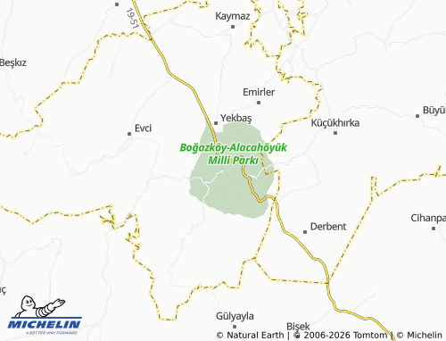 MICHELIN Boğazkale map - ViaMichelin