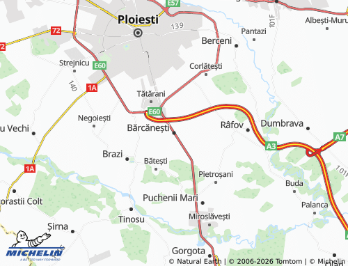 MICHELIN Bărcănești map - ViaMichelin