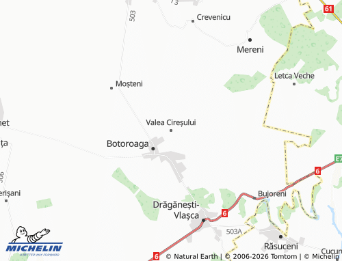 Mappa MICHELIN Valea Cireșului - ViaMichelin