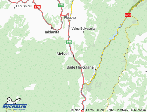 Mappa MICHELIN Mehadia - ViaMichelin