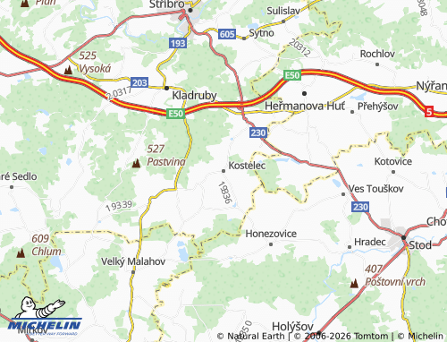 Mappa MICHELIN Kostelec - ViaMichelin