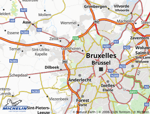 Carte MICHELIN Berchem-Sainte-Agathe - ViaMichelin