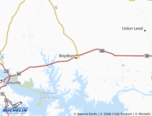 Kaart MICHELIN Boydton - ViaMichelin